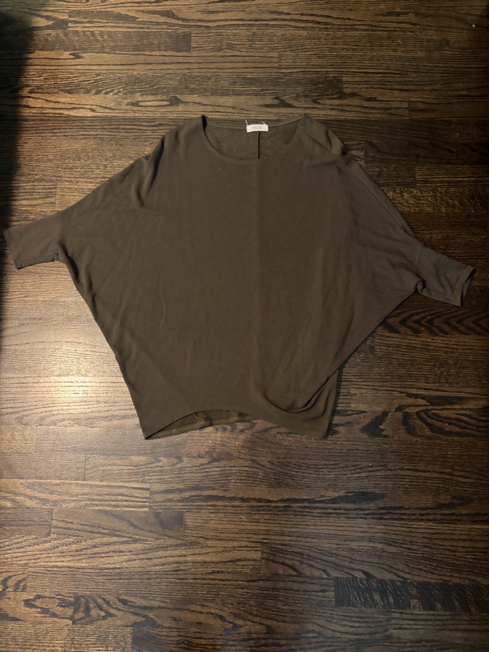 Jolie Olive bat wing tee